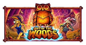 Out of the Woods social gaming slots reels with stacked wild multipliers